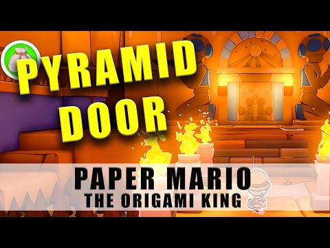 Paper Mario The Origami King Temple of Shrooms dead end - Open the pyramid door with missing stairs