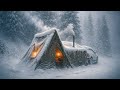 CAMPING IN A SNOWSTORM SURVIVAL IN A SEVERE SNOWFLAKE AND STORM