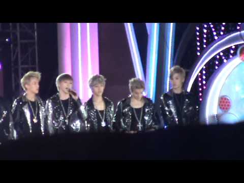 [FANCAM] 130116 B.A.P ACCEPTANCE SPEECH ROOKIE AWARD AT GOLDEN DISK AWARD 2013