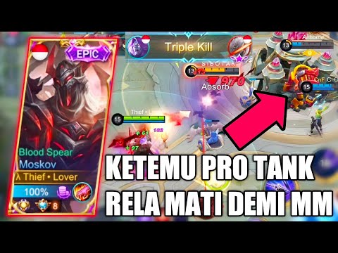 TOP GLOBAL MOSKOV SOLO RANK KETEMU PLAYER TANK YG BAIK HATI, DITEMANIN BUFF SAMPE MUSUH TERBANTAI!!