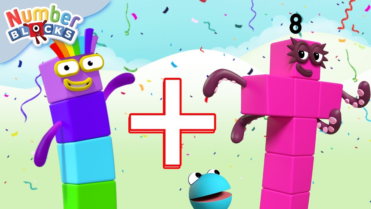Aprenda a adicionar - Numberblocks | Nivel 2, 1 a 10 | Aprenda a contar | Matemática para crianças