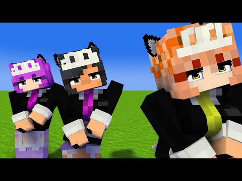 TUTU YAY! ARIGATO SIMPLE DIMPLE BODYGUARD MAID APHMAU, ZOEY AND MIA - MINECRAFT ANIMATION #shorts
