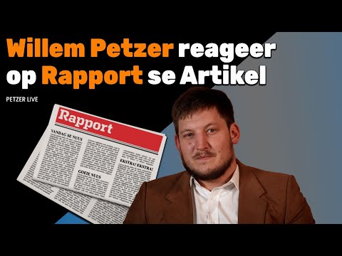 "Willem Petzer sit pot mis oor Apartheid" - Rapport. Willem Petzer reaksie