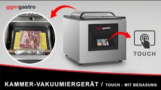 Machine sous vide à cloche – 10 m³/h – 600 watts – écran tactile – avec injection de gaz
