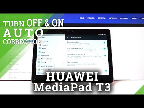 HUAWEI MediaPad T3 – Keyboard Features & Auto-Correction Option