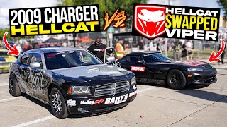 Hellcat Swapped Viper vs Swapped Hellcat Charger STREET RACE