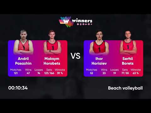 10:30 A. Pasazhin / M. Horobets - I. Horiaiev / S. Borets 24.01.2023 | Winners Beach Volleyball