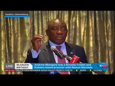 Ramaphosa at Andrew Mlangeni's 93rd birthday celebrations