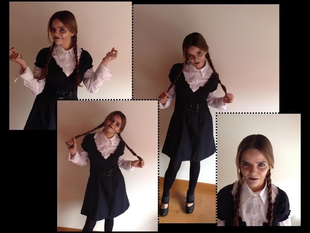 Vídeo relacionado con YushengTai Disfraz de Miércoles para Niña, Halloween, Miércoles Addams