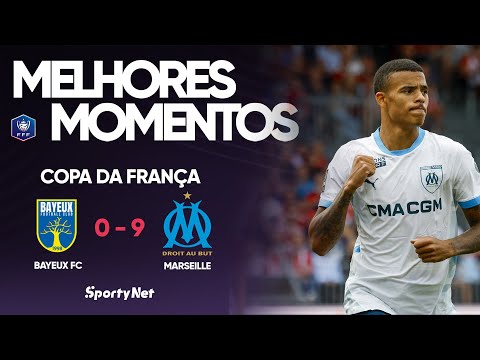 SHOW DO MARSEILLE! Greenwood Brilha - Melhores Momentos FC Bayeux 0 x 9  Olympique Marseille
