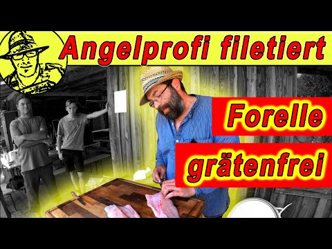 So macht's der Profi: Fisch grätenfrei filetieren - Forelle filetieren. Mit @GartenGysi
