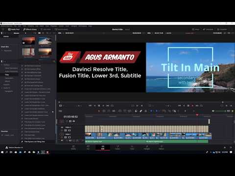Davinci Resolve Default Lower Thirds, Titles, Fusion Titles and Subtitles Preview