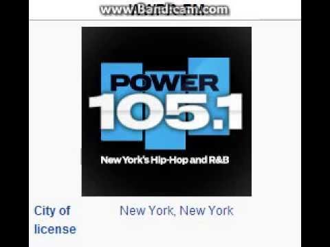 WWPR-FM Power 105.1 New York, NY TOTH ID at 9:00 p.m. 10/17/2014
