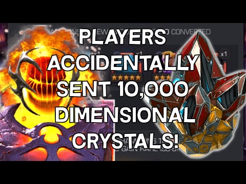 Players Accidentally Sent 10,000 Dimensional Crystals - Marvel Contest Of Champions