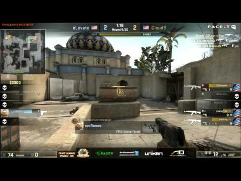 FACEIT League Stage 3 NA - ex-eLevate rooroo 1 vs 3 Cloud9 P250 Clutch on de_dust2