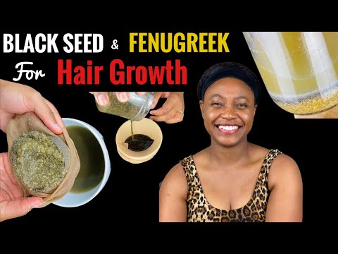 ONLY 2 ingredients to grow long hair fast! POWERFUL treatment for longer hair #fenugreek #blackseeds