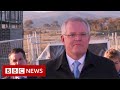 Australian man interrupts PM Morrison to say 'get off my lawn' - BBC News