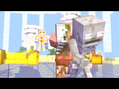 MINECRAFT ON 1000 PING Monsters Attack on the Mermaid Monster School Minecraft Animation
