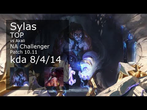 Sylas Top vs Akali - NA Challenger 8/4/14 Patch 10.11 Gameplay
