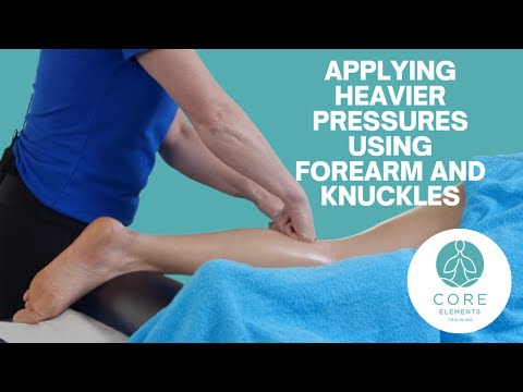 Applying Heavier Pressure with Forearm and Knuckles - Sports Massage