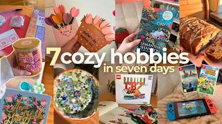 a week of cozy hobbies ☁️🧸 | gaming, crafts, baking & reading