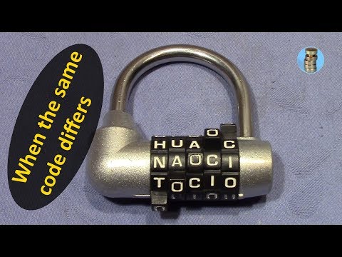 (picking 698) Letter combination padlock visually decoded + code surprise