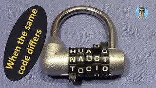 (picking 698) Letter combination padlock visually decoded + code surprise