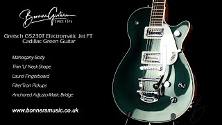 Video thumbnail for Gretsch G5230T Electromatic Jet FT Cadillac Green Guitar by Bonners Guitar Store