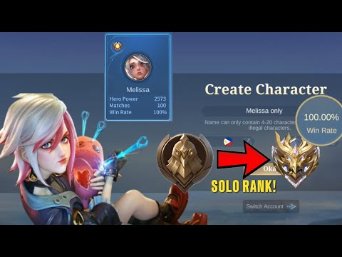 100% WIN RATE FROM WARRIOR TO MYTHIC SOLO RANK! - MELISSA ONLY!! JUST IN 3 DAYS😱! (INSANE CHALLENGE)