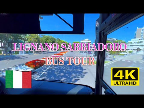 LIGNANO SABBIADORO-ITALY, SUMMER BUS TOUR, 29 July 2023, 4K