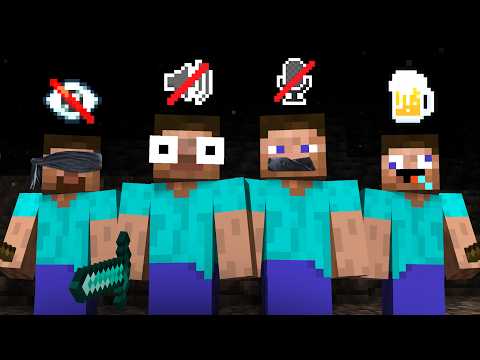 Minecraft But We're Blind, Deaf, Mute & Drunk