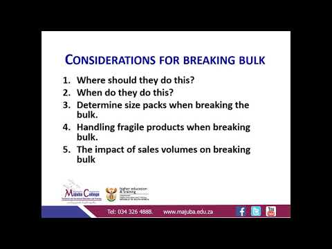 Wholesale and Retail Level 3 (Breaking Bulk - Part 3) - Mrs. N. A. Mndebele