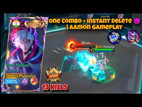 One Combo = Instant Delete 😈 | Aamon Full build Gameplay