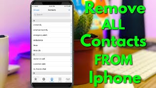 How To Delete Multiple Contacts In Iphone ios 14 - Remove All iphone Contacts