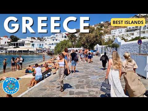 Top 5 Greek Islands Walking Tour | Corfu, Mykonos, Santorini, Rhodes & Paros 🇬🇷🌊