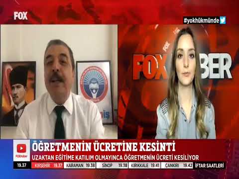 Genel Başkanımız Orhan Yıldırım, MEB`in öğrencilerin uzaktan veya yüz yüze eğitime katılmamaları durumunda öğretmenlerin ders ücretlerinin kesilmesi kararını FOX TV Ana Haber`de değerlendirdi. | EĞİTİM İŞ