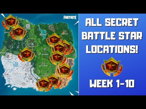 All Fortnite Season 9 Secret Battle Stars Locations (Week 1-10)! - Utopia Challenges Season 9