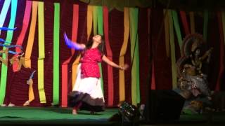 preview picture of video 'Saraswati puja 2014, HCU : Dance performance'