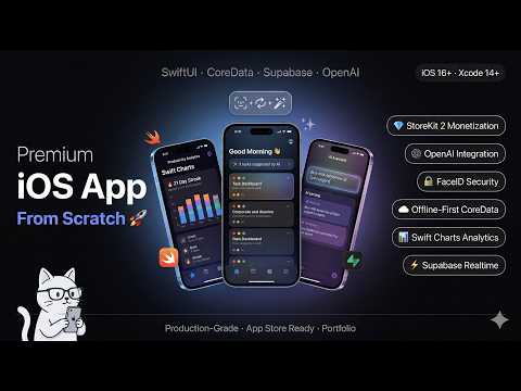 I Built a Premium iOS Productivity App 📱 | SwiftUI + CoreData + Supabase + AI | CatCatchCode