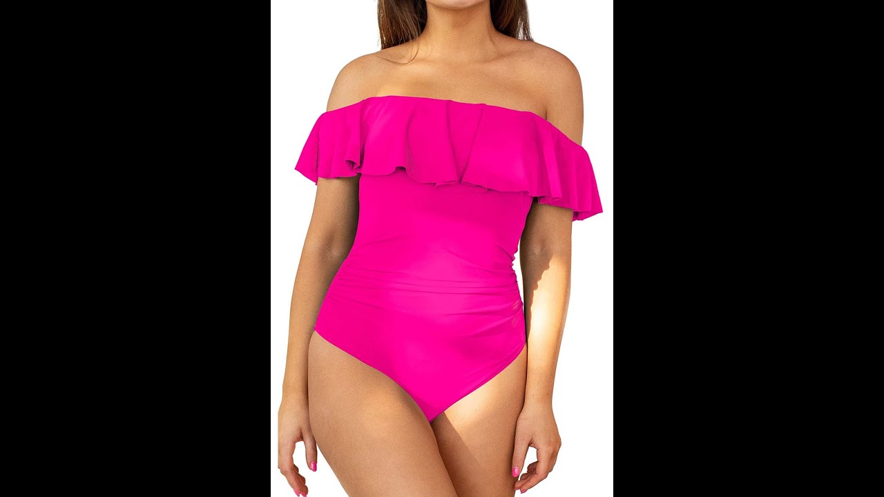 Annbon Strapless One Piece Swimsuit for Women😍