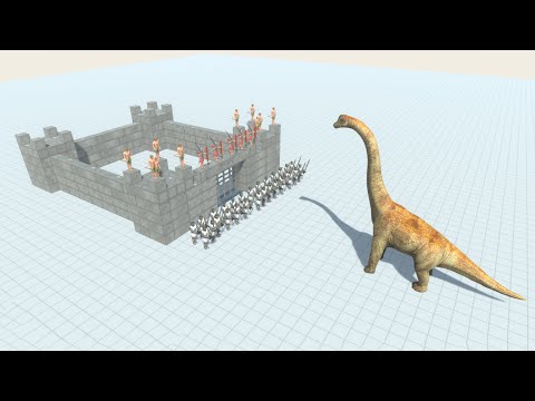 BRACHIOSAURUS vs CASTLE - Animal Revolt Battle Simulator