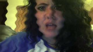weird teenage girl with computer effects and no life