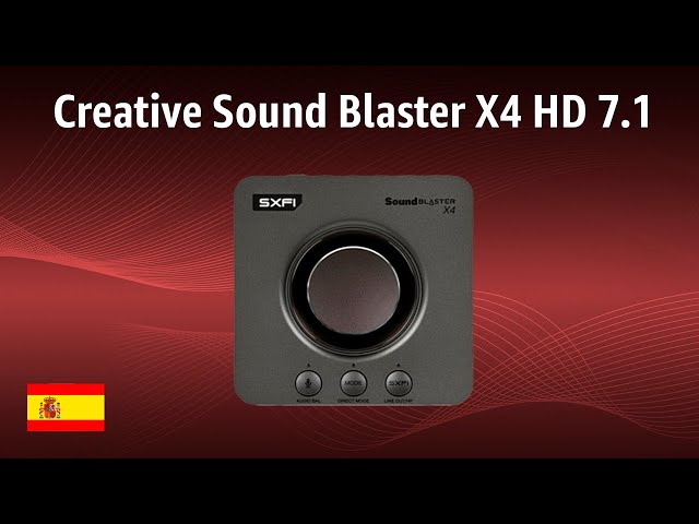 Vídeo relacionado con Creative Sound Blaster X4 Hi-Res 24bit/192kHz DAC USB Externo y Tarjeta de Sonido Amp, Multicanal, Sonido Surround Discreto 7.1, Entrada de Cascos para PC, Mac