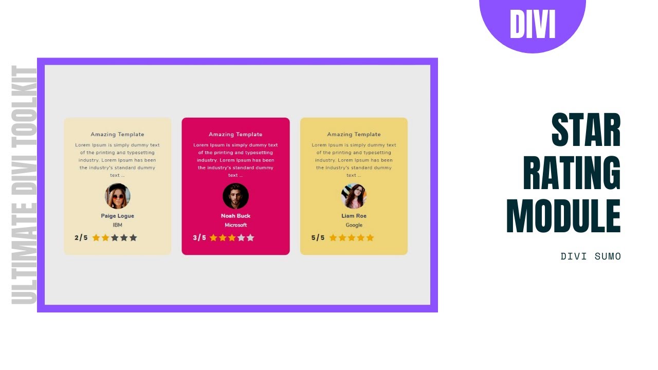 Star Rating Module for Divi | Divi Sumo