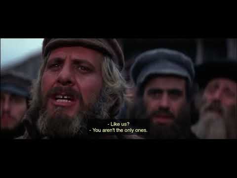 news of the pogrom: fiddler on the the roof scene