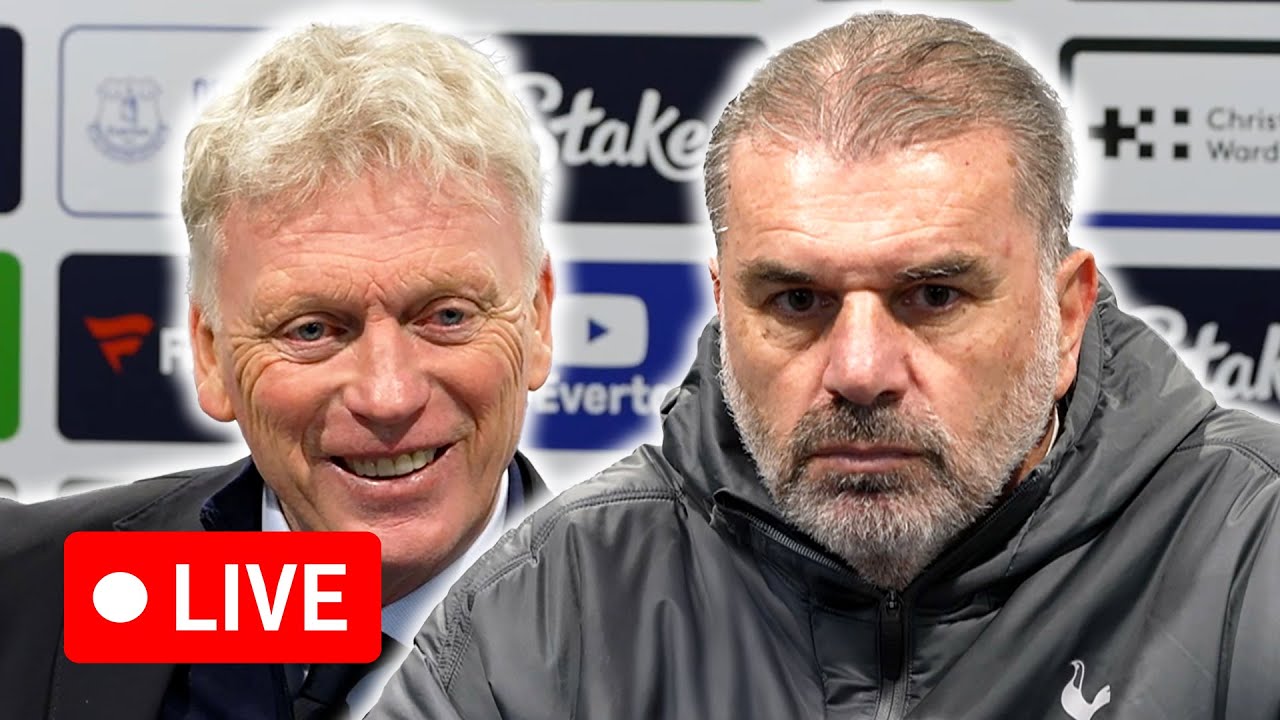 🔴 LIVE | Ange Postecoglou and David Moyes post-match press conference | Everton 3-2 Tottenham