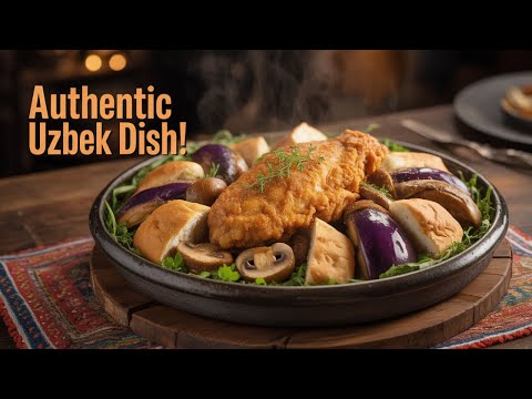 Delicious Uzbek Chicken with Mushrooms & Eggplant in a Pot
