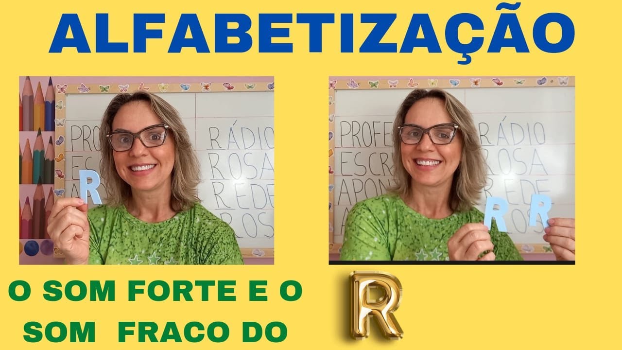 Palavras com R e com RR. O som forte e o som fraco do R. Escrita e leitura para crianças.