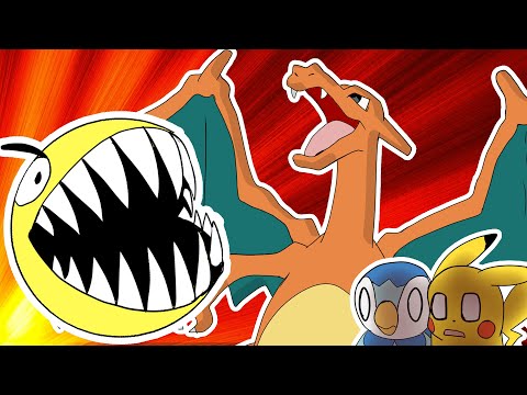 Pacman vs Charizard and Pikachu 2D
