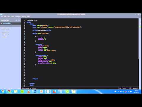 Animated Menu Button Tutorial Html Css Jquery